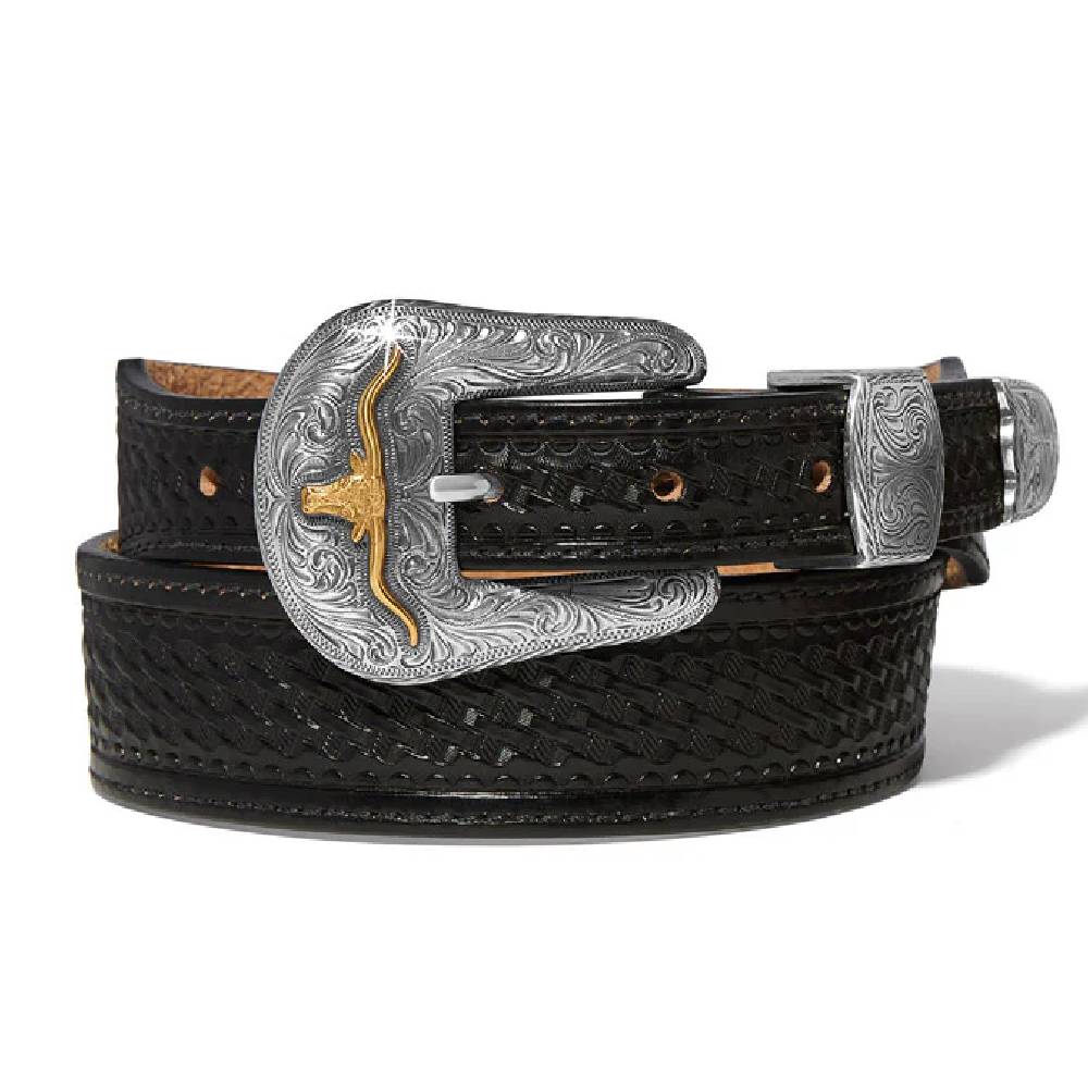 Tony Lama Men's Tapered Bovine Black Belt