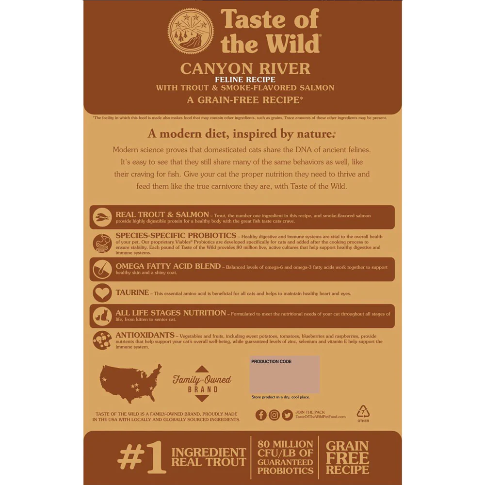 Taste of the Wild Canyon River Dry Cat Food - Image 3