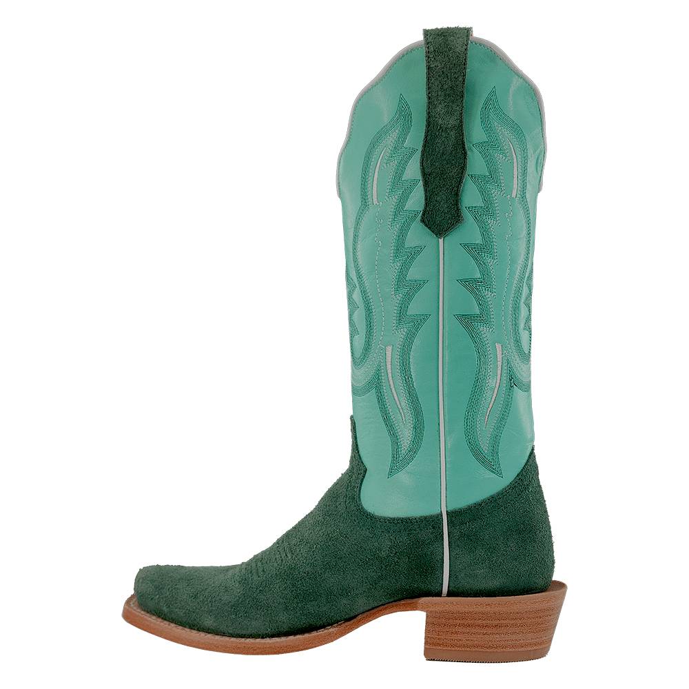 R. Watson Women's Teal Roughout Cutter Toe Boot - Image 2