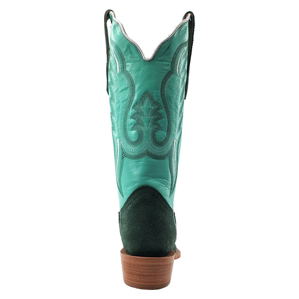 R. Watson Women's Teal Roughout Cutter Toe Boot - Image 3