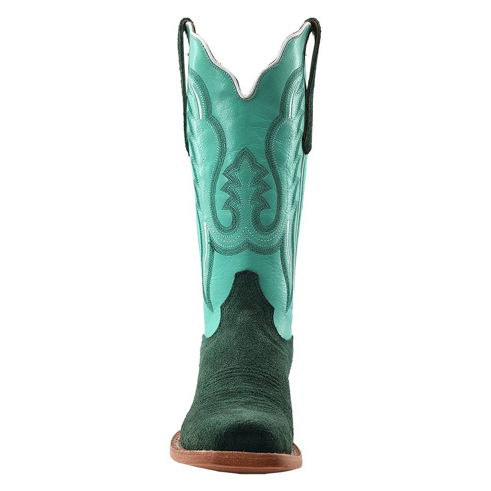 R. Watson Women's Teal Roughout Cutter Toe Boot - Image 5