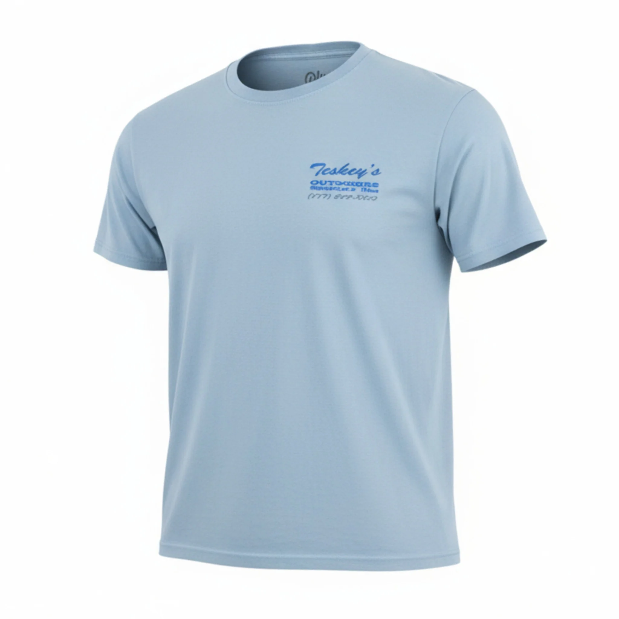 Teskey's Outdoors Fly Fishing Tee - Denim - Image 2