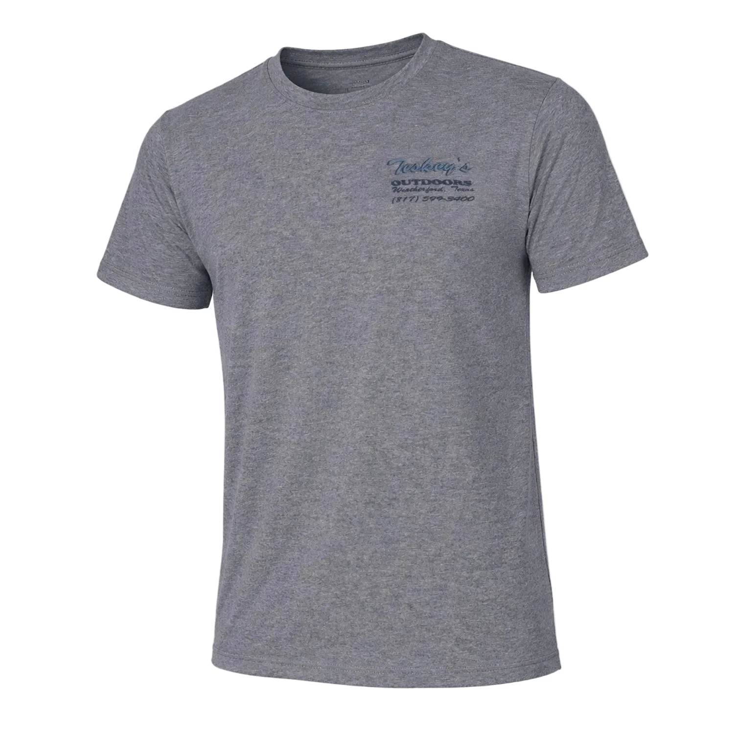 Teskey's Outdoors Fly Fishing Tee - Heather Grey - Image 2