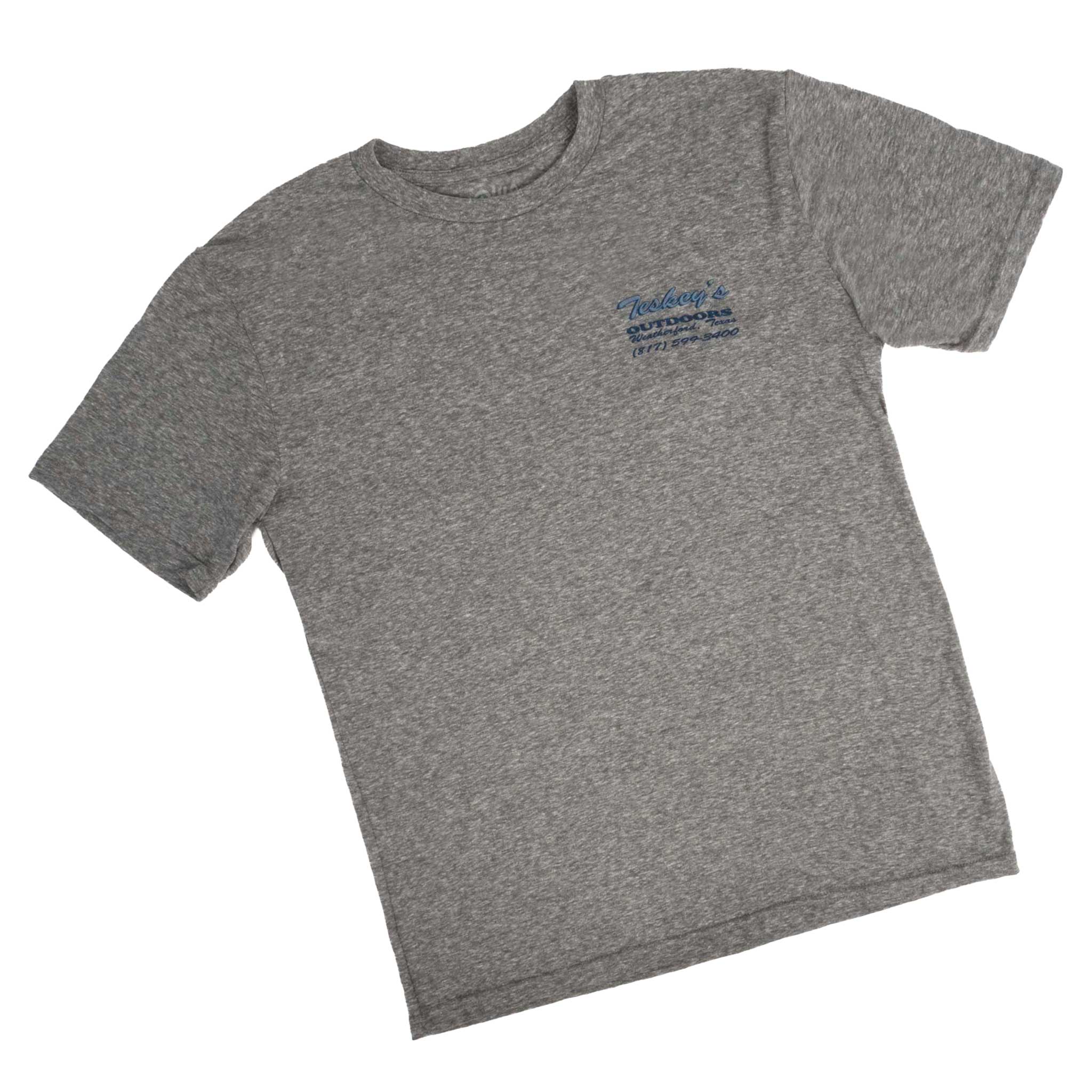 Teskey's Outdoors Fly Fishing Tee - Heather Grey - Image 4