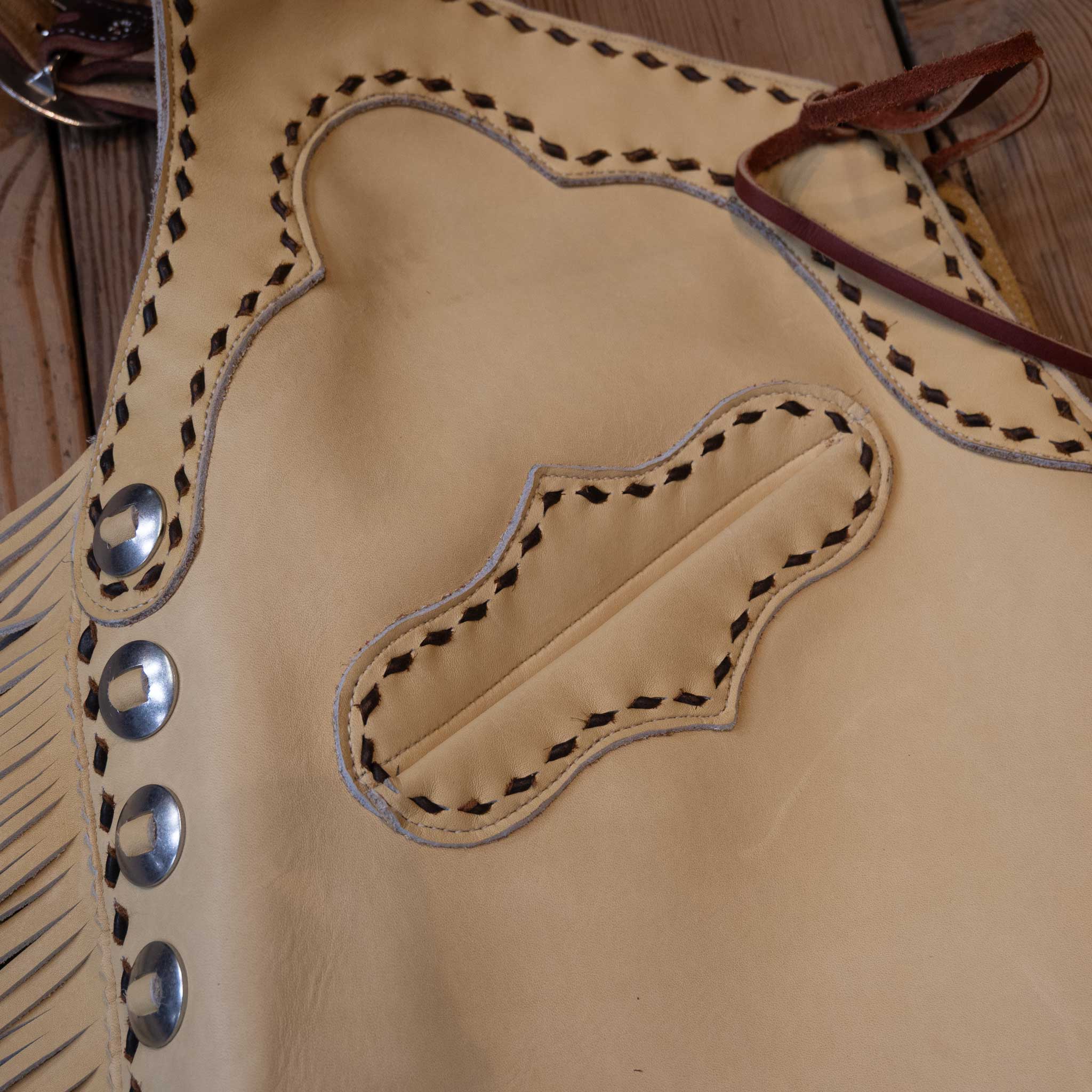Teskey's "101" Stepthrough Cowboy Chaps w/Full Concho's - Image 3