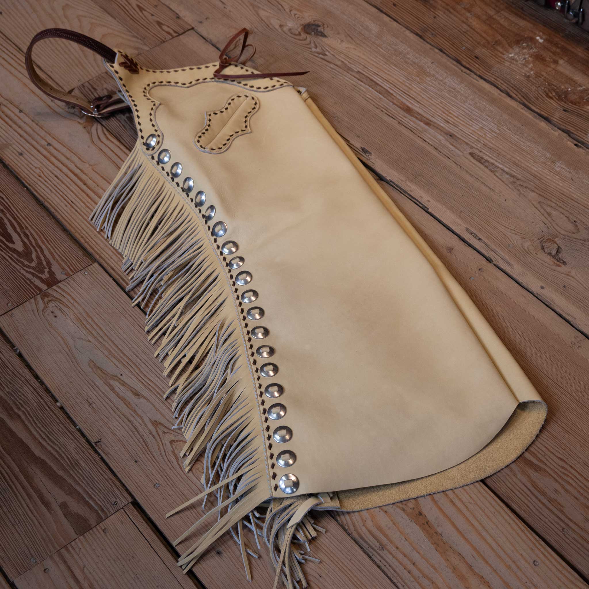 Teskey's "101" Stepthrough Cowboy Chaps w/Full Concho's - Image 4