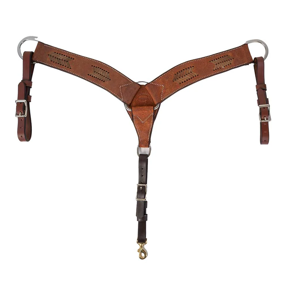 Teskey's Roughout Breast Collar w/Rawhide Accent - Image 2
