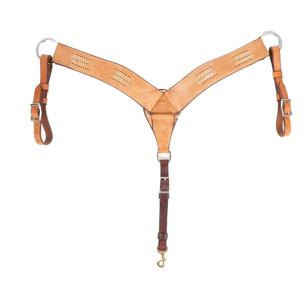 Teskey's Roughout Breast Collar w/Rawhide Accent - Image 3