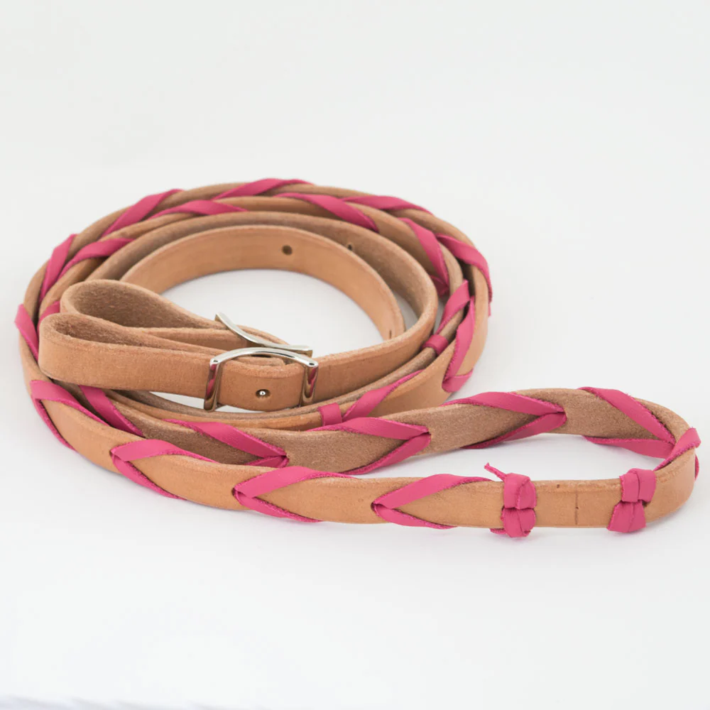 Teskey's 5/8" Barrel Rein with Latigo Lacing - Image 2