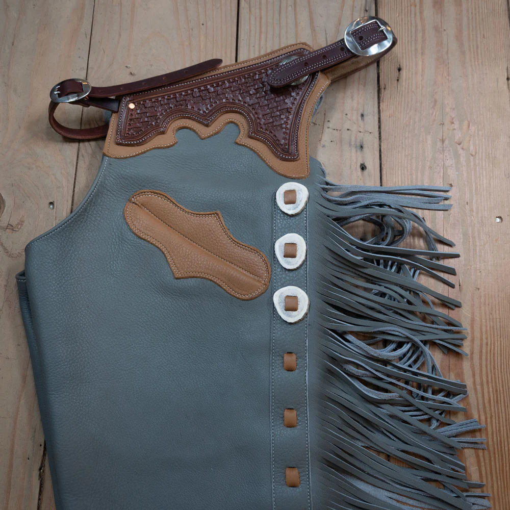 Teskey's Large Silver All Around Shotgun Chaps - Image 3