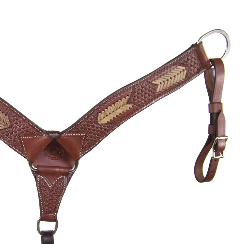 Teskey's 2-3/4" Basketweave Breast Collar w/Rawhide