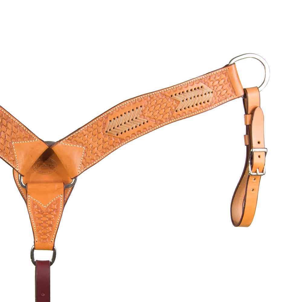 Teskey's 2-3/4" Basketweave Breast Collar w/Rawhide - Image 2