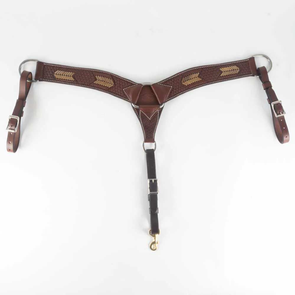 Teskey's 2-3/4" Basketweave Breast Collar w/Rawhide - Image 3