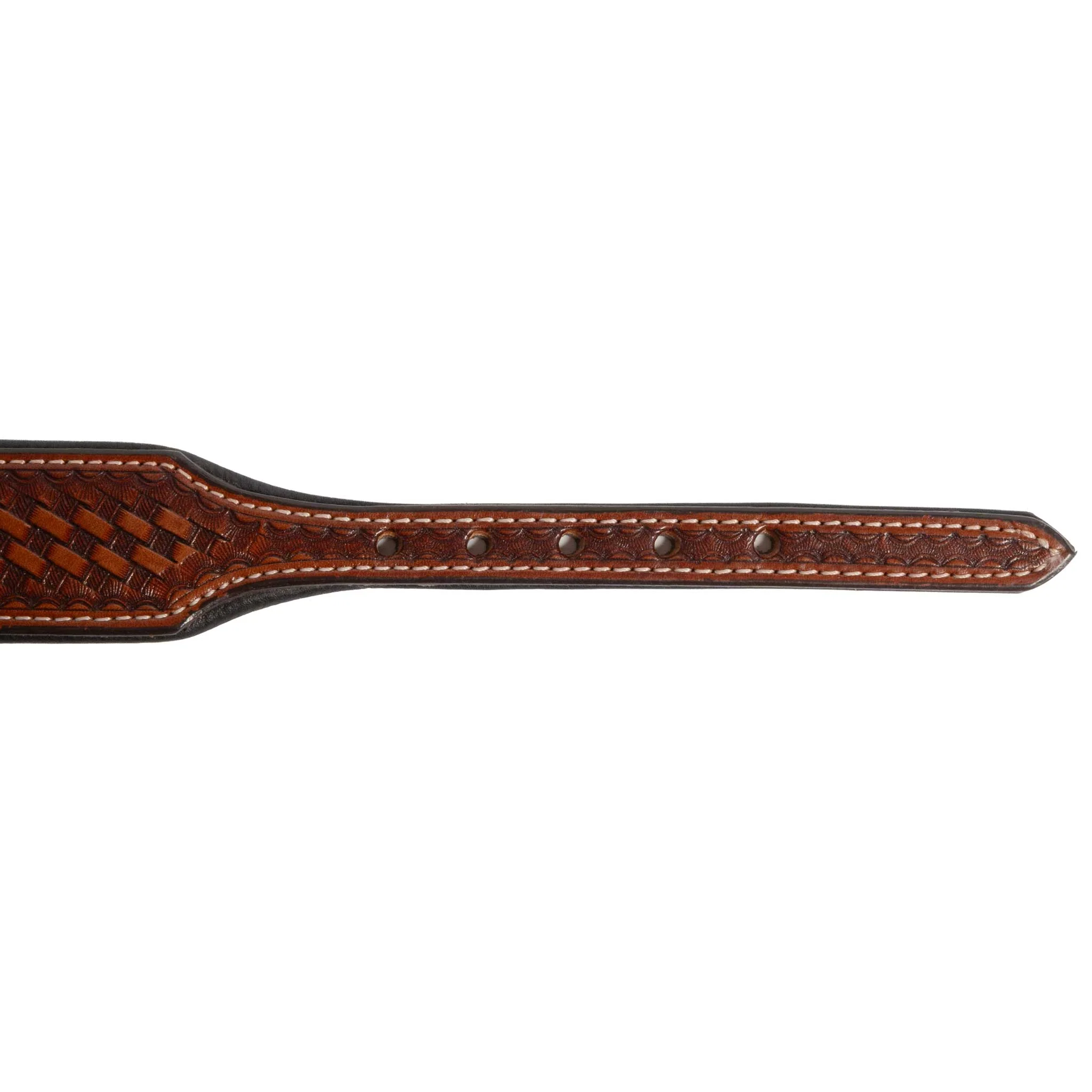 Teskey's Basketweave & Floral Tooled Dog Collar - Image 3