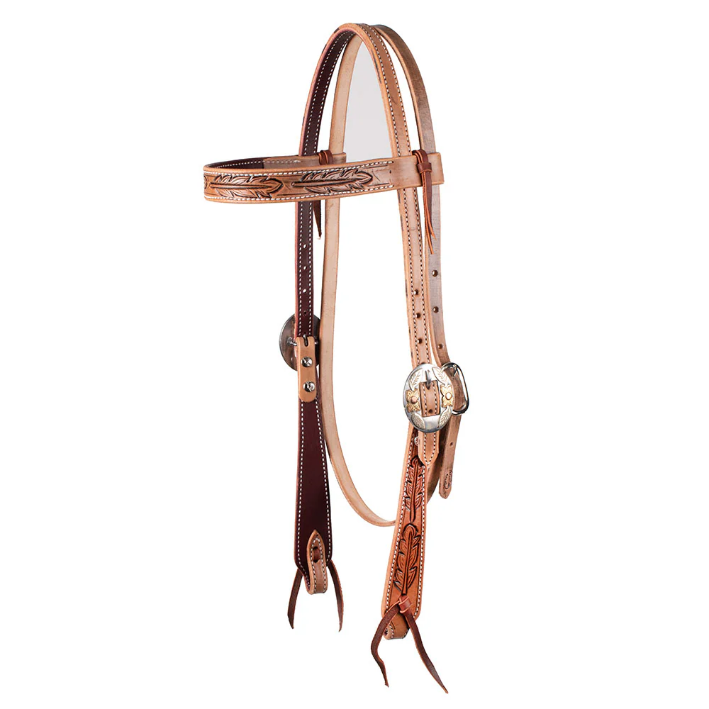 Teskey's Big Sky Collection Feather Browband Headstall - Image 2