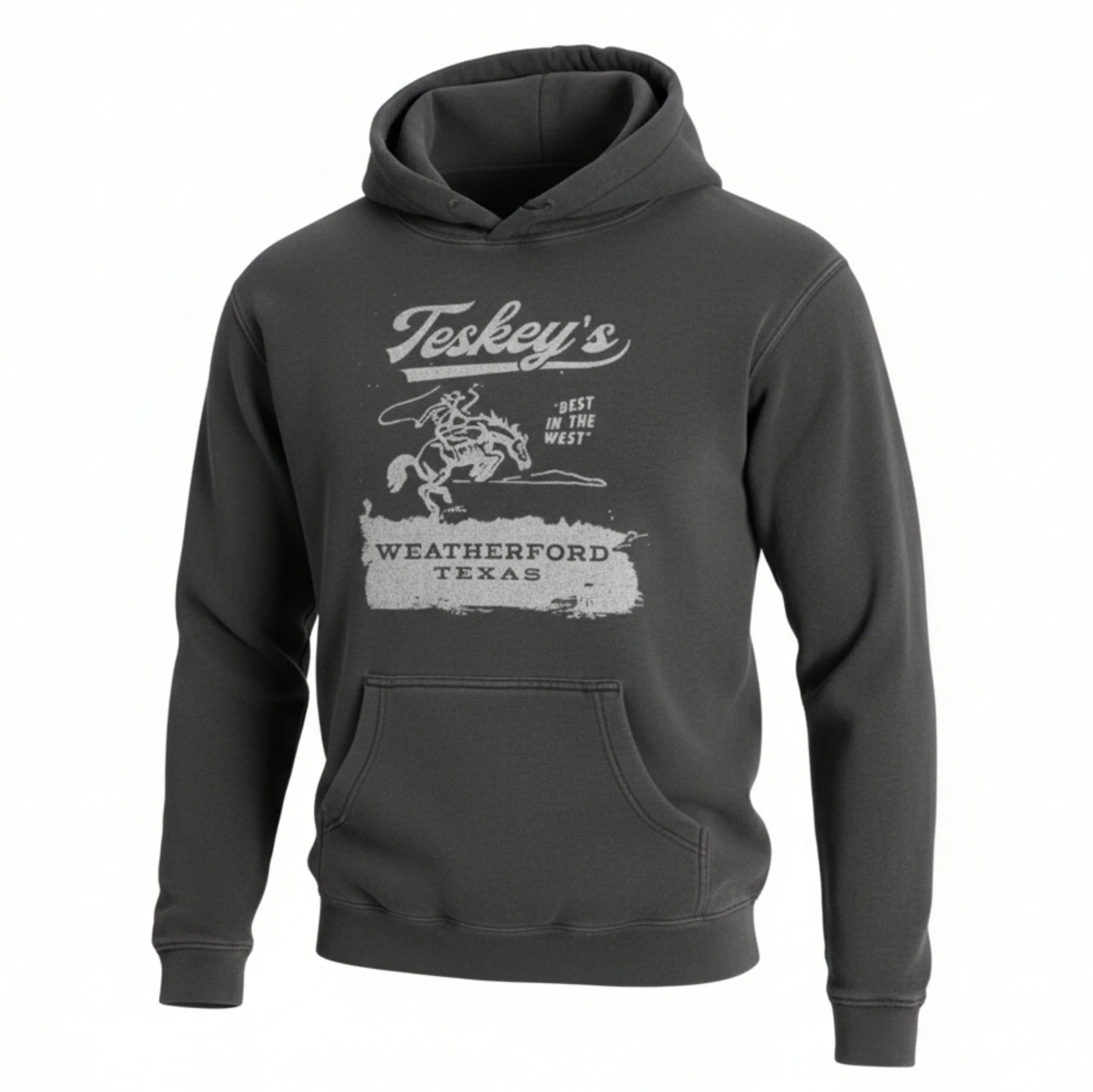 Teskey's Bronco Fleece Hoodie - Black