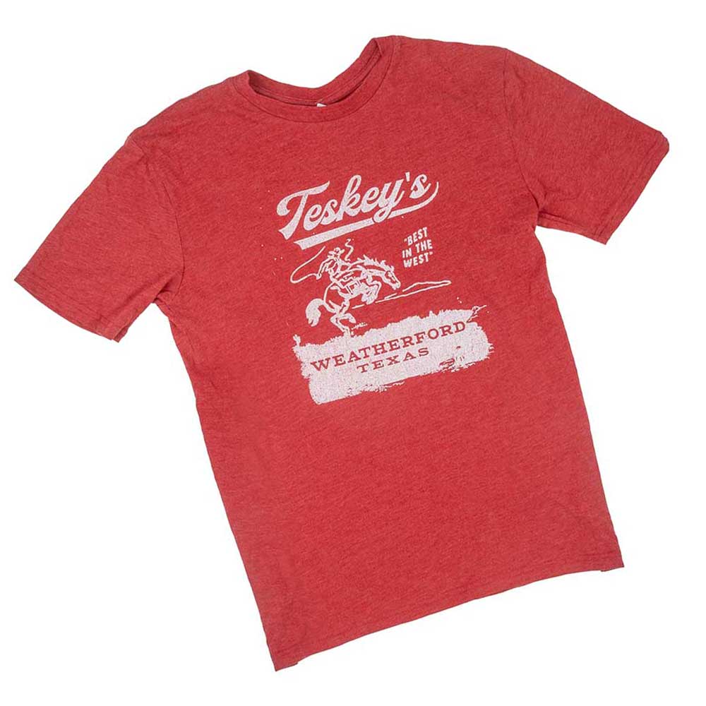 Teskey's Bronco Tee - Cardinal Red - Image 2
