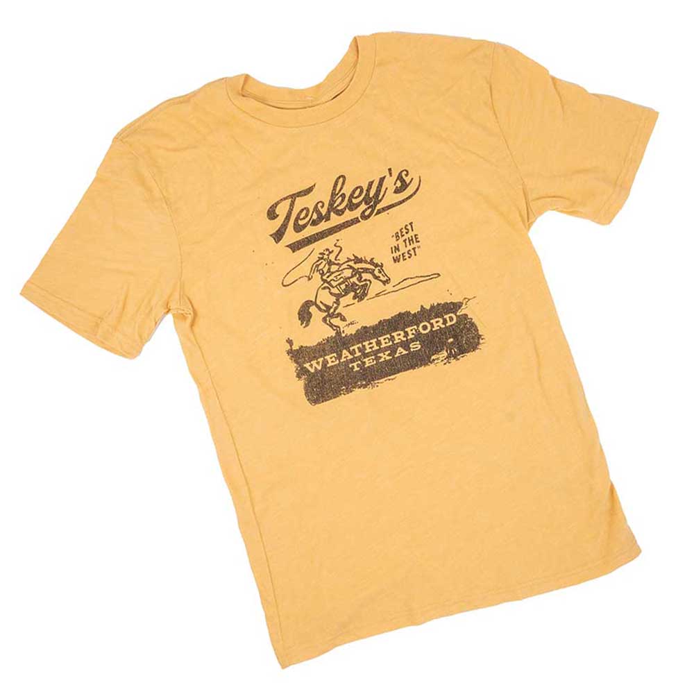 Teskey's Bronco Tee - Mustard - Image 2