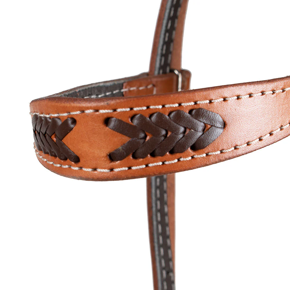 Teskey's Browband Headstall w/Latigo Lacing - Image 2