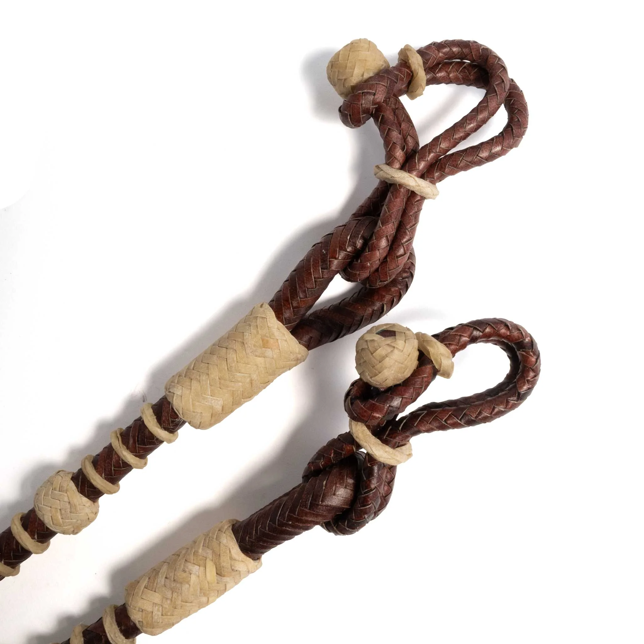 Teskey's Brown Rawhide Reins - Image 3