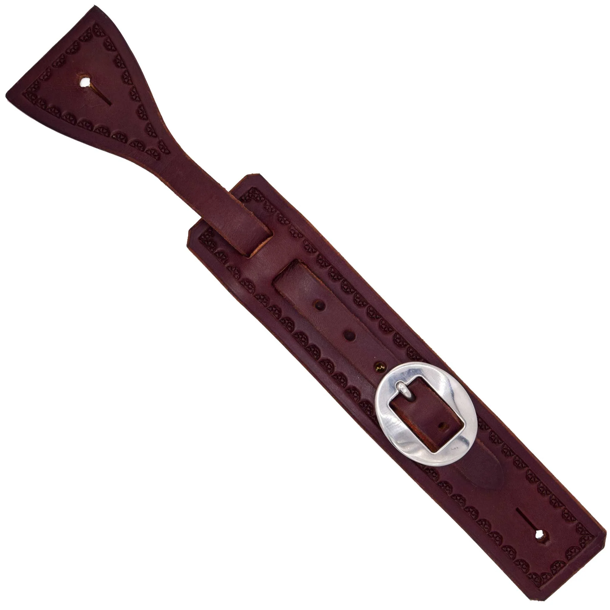 Teskey's Chocolate Leather Square Spur Straps