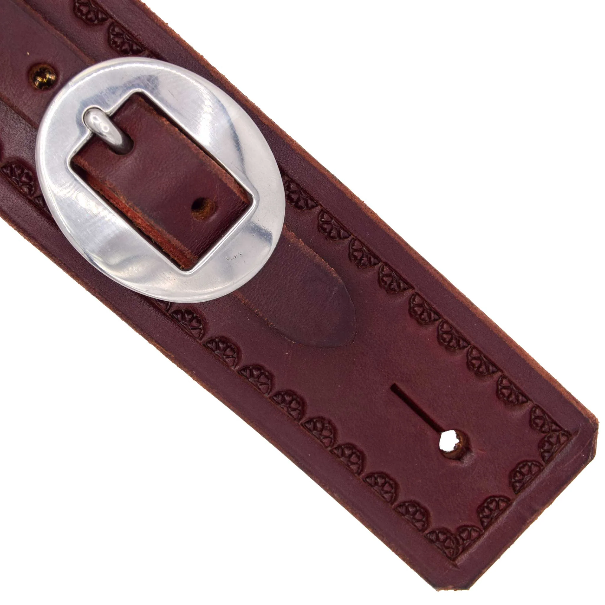Teskey's Chocolate Leather Square Spur Straps - Image 3