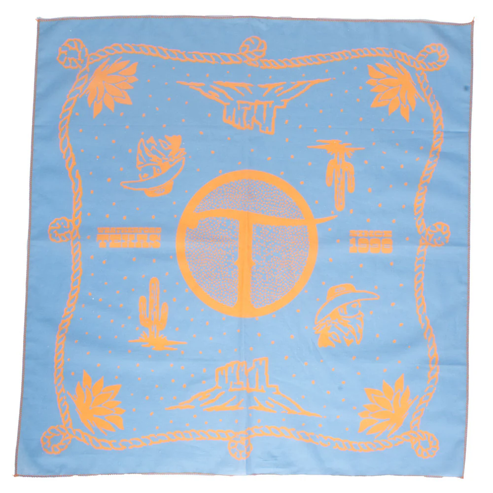 Teskey's Circle T Bandana - Blue/Orange