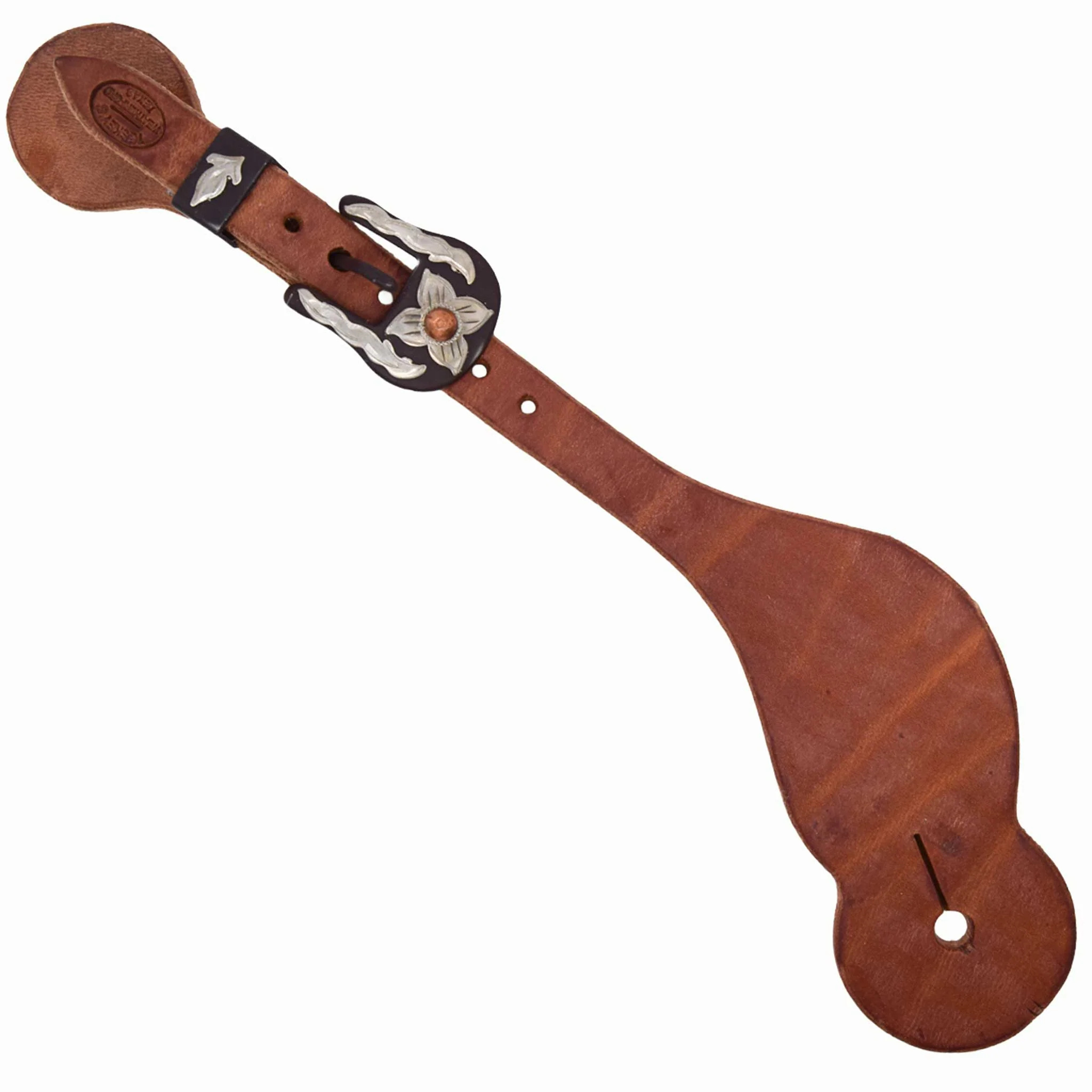 Teskey's Men's Contoured Spur Straps w/Floral Buckle