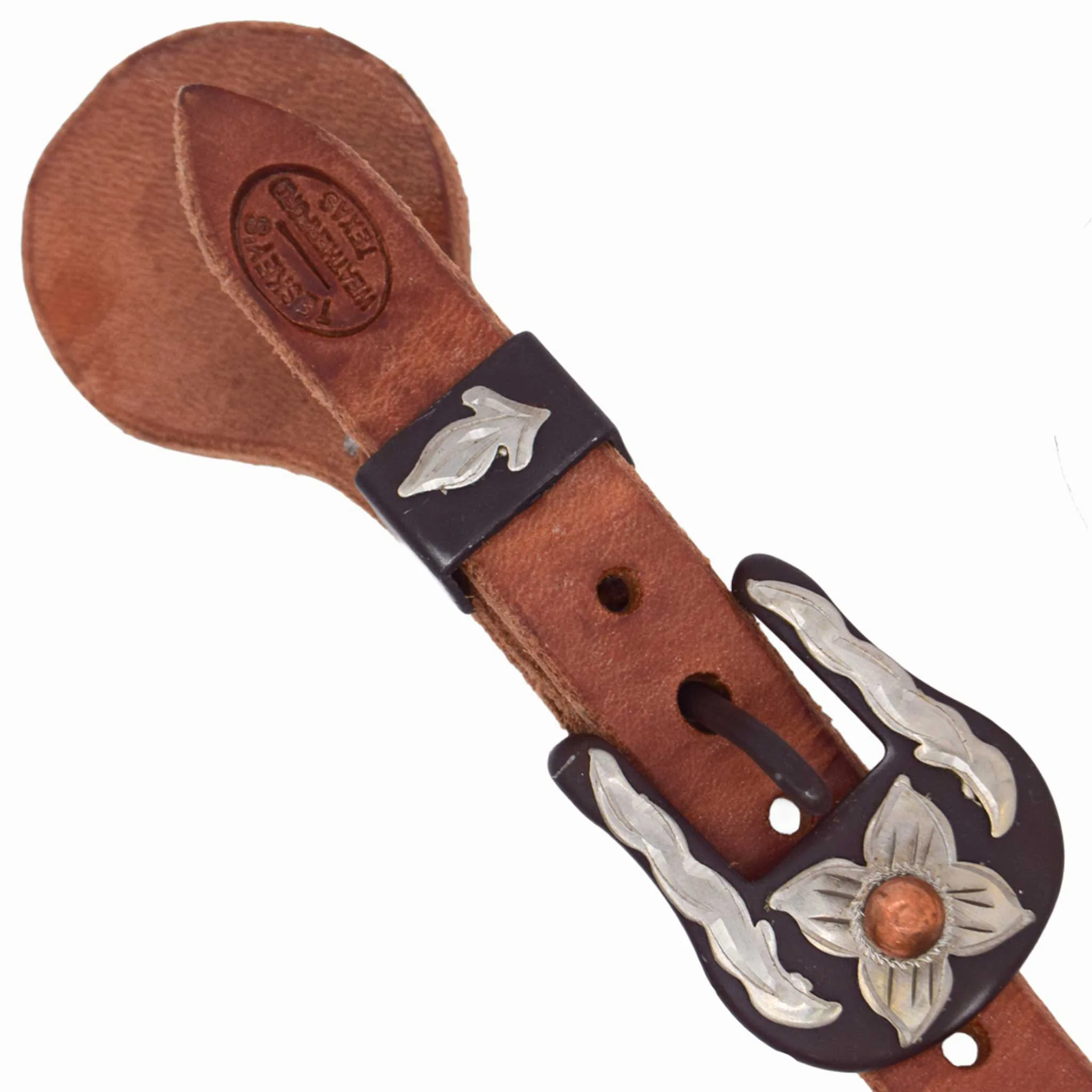 Teskey's Men's Contoured Spur Straps w/Floral Buckle - Image 3
