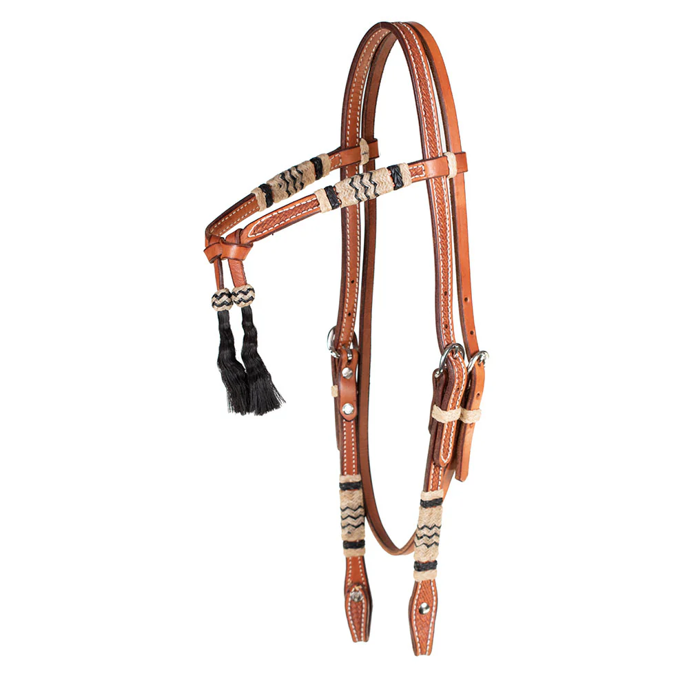 Teskey's Cross Over Browband Headstall w/Tassel - Image 2