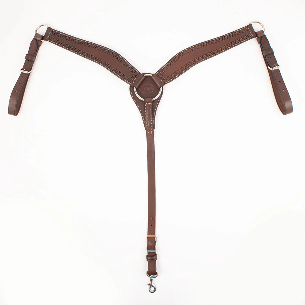 Teskey's 2-1/2" Slick Out Breast Collar w/Running W Border - Image 3