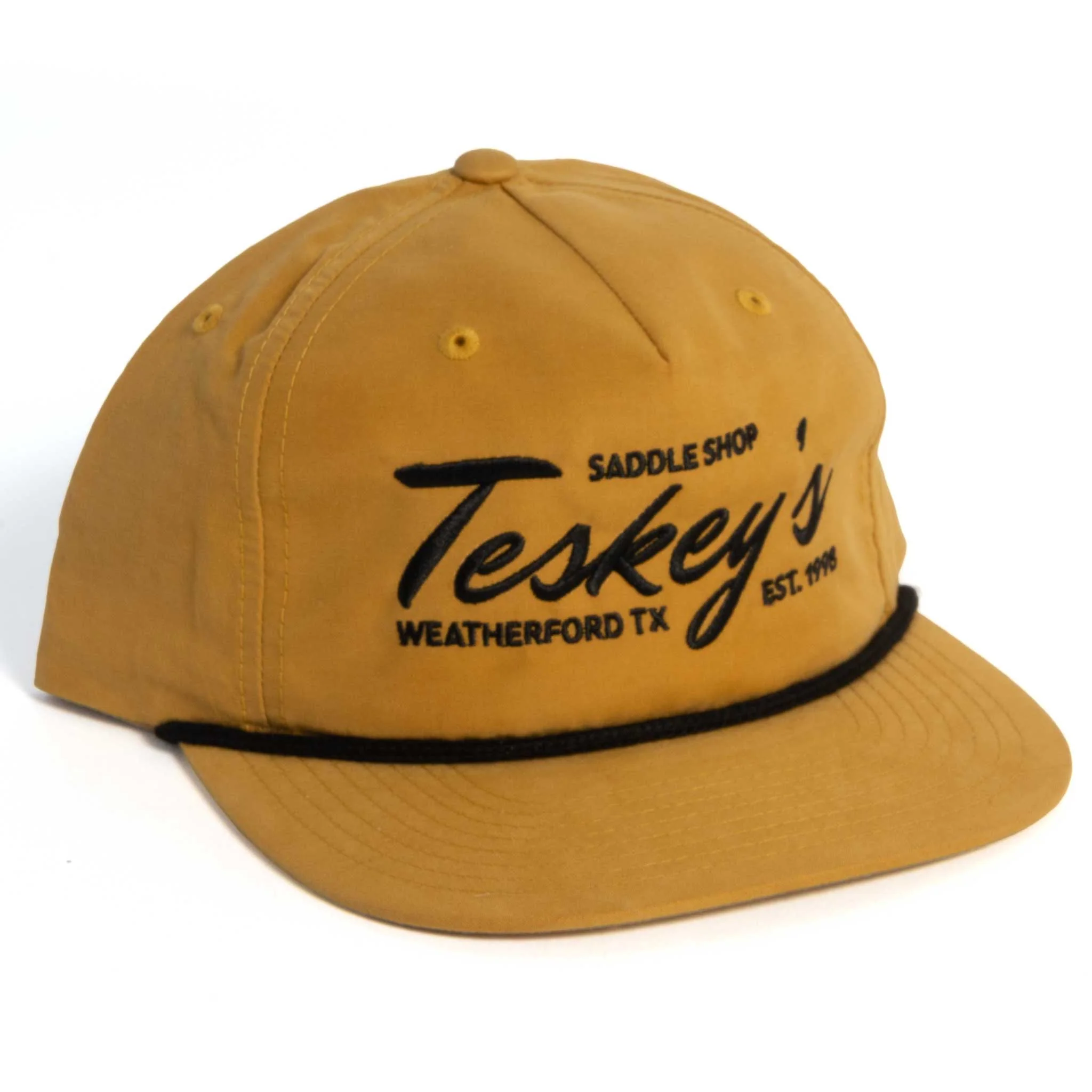 Teskey's Embroidery Rope Cap - Biscuit/Black