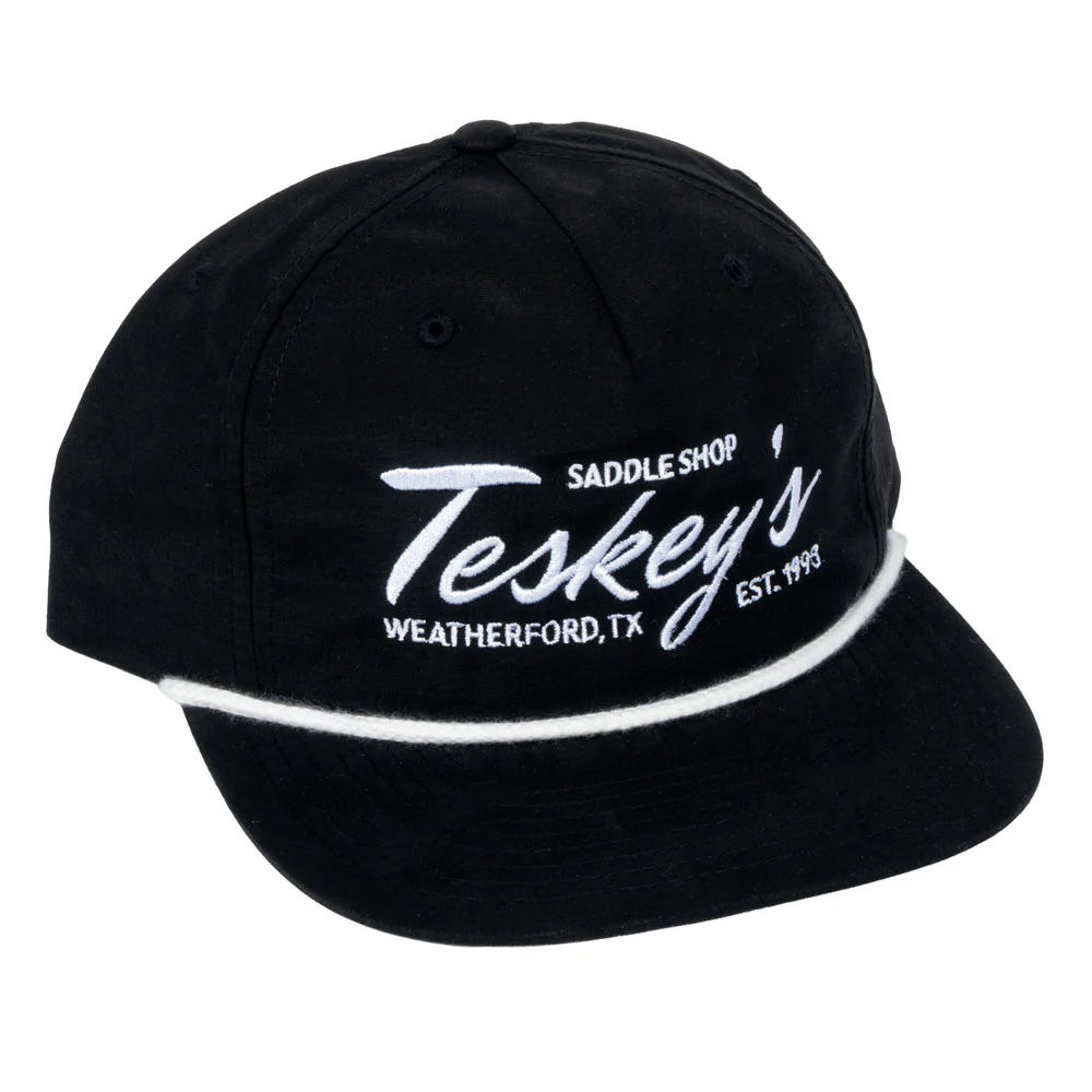 Teskey's Embroidery Rope Cap - Black/White