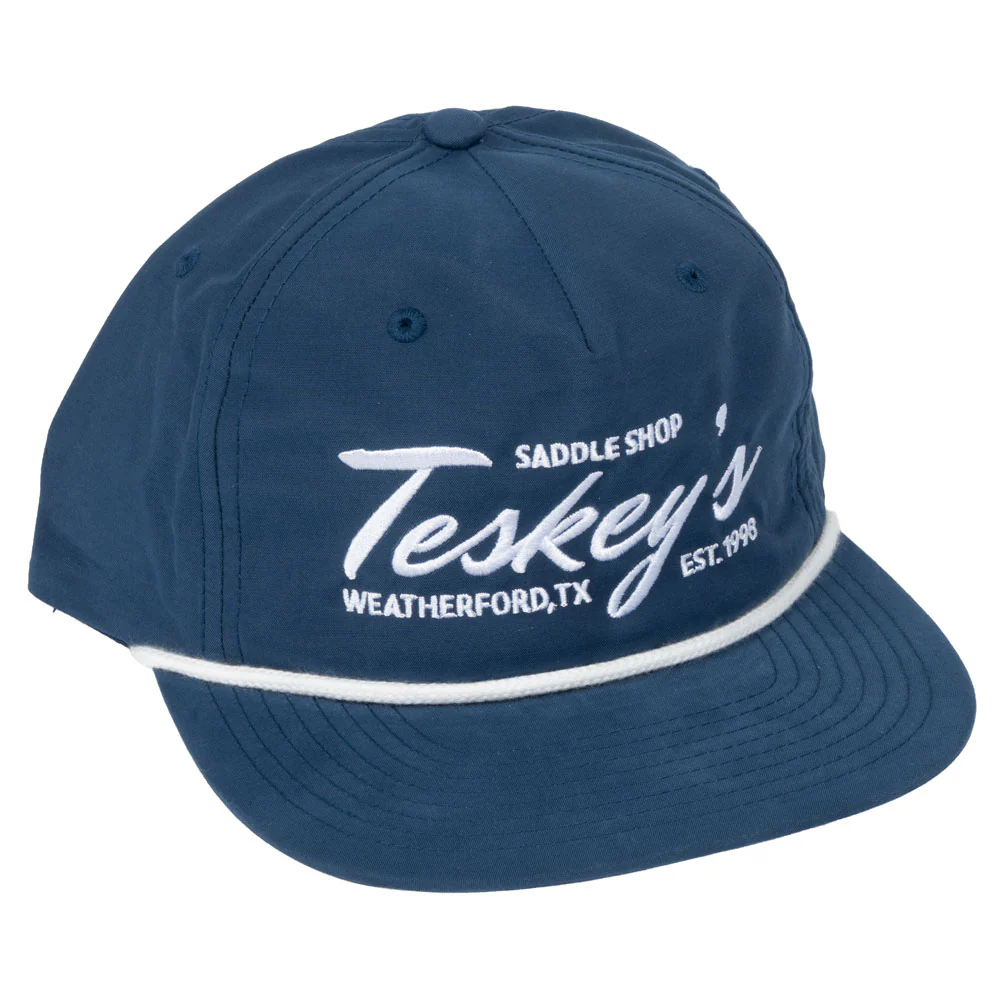 Teskey's Embroidery Rope Cap - Navy/White