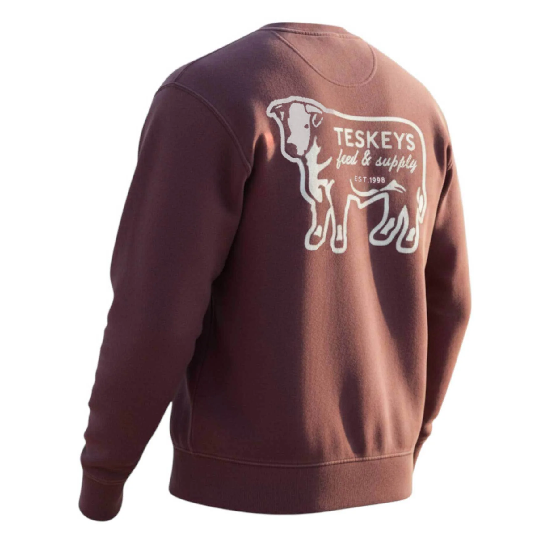 Teskey's Feed & Supply Crewneck Sweatshirt - Maroon