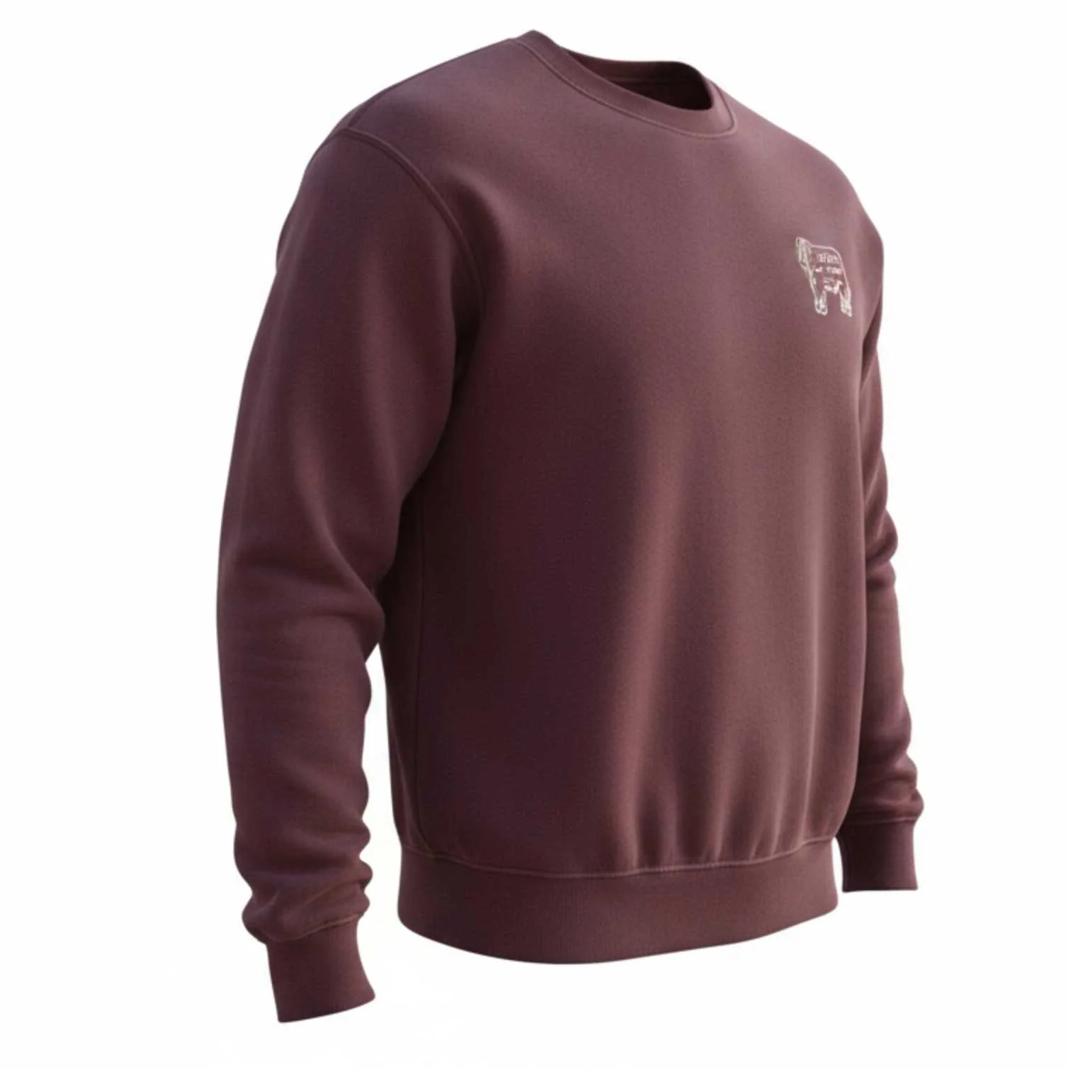 Teskey's Feed & Supply Crewneck Sweatshirt - Maroon - Image 2