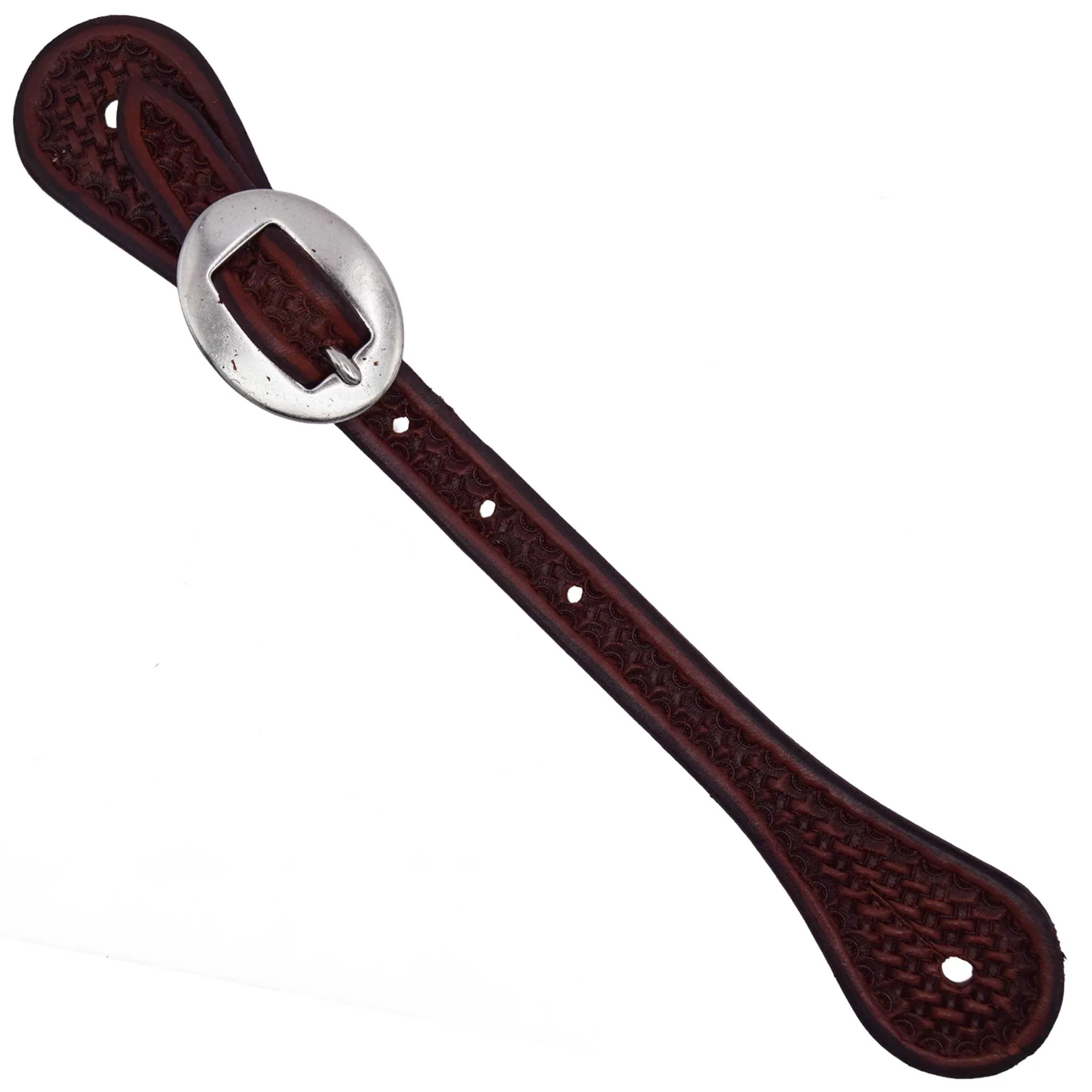 Teskey's Youth Basket Stamped Straight Spur Straps - Image 2