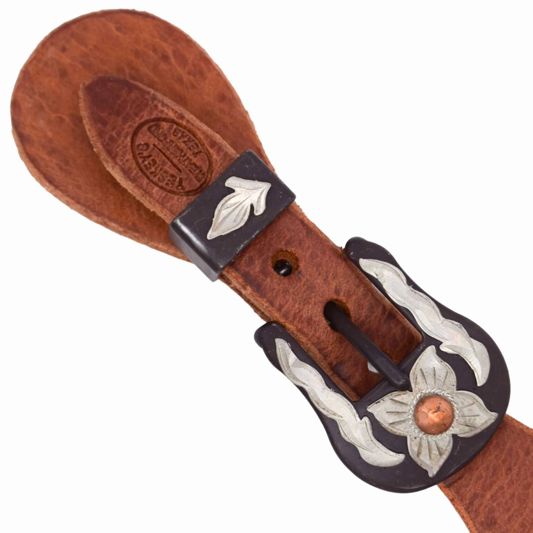 Teskey's Ladies Contoured Spur Straps w/Floral Buckle - Image 3