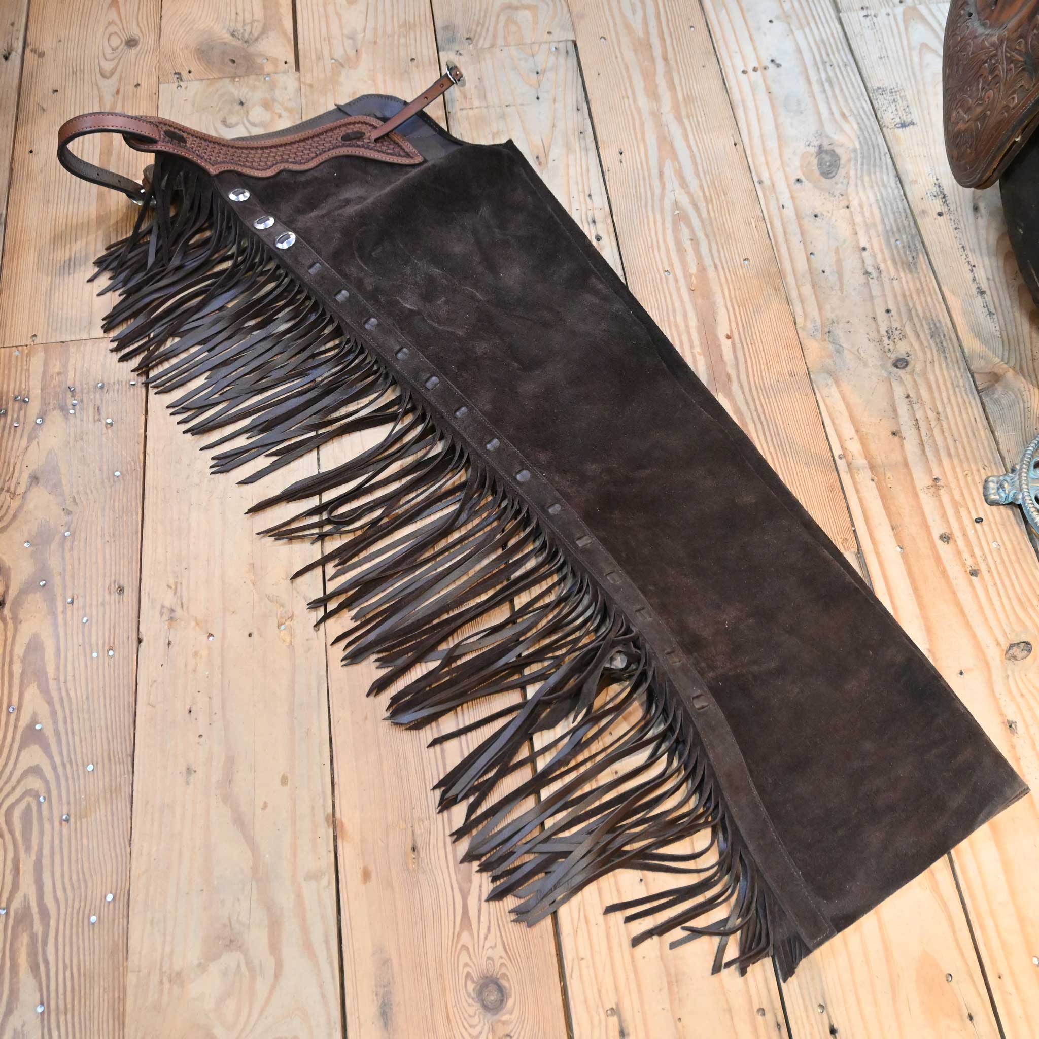 Teskey's Large Chocolate Roughout Versatility Chaps - Image 3