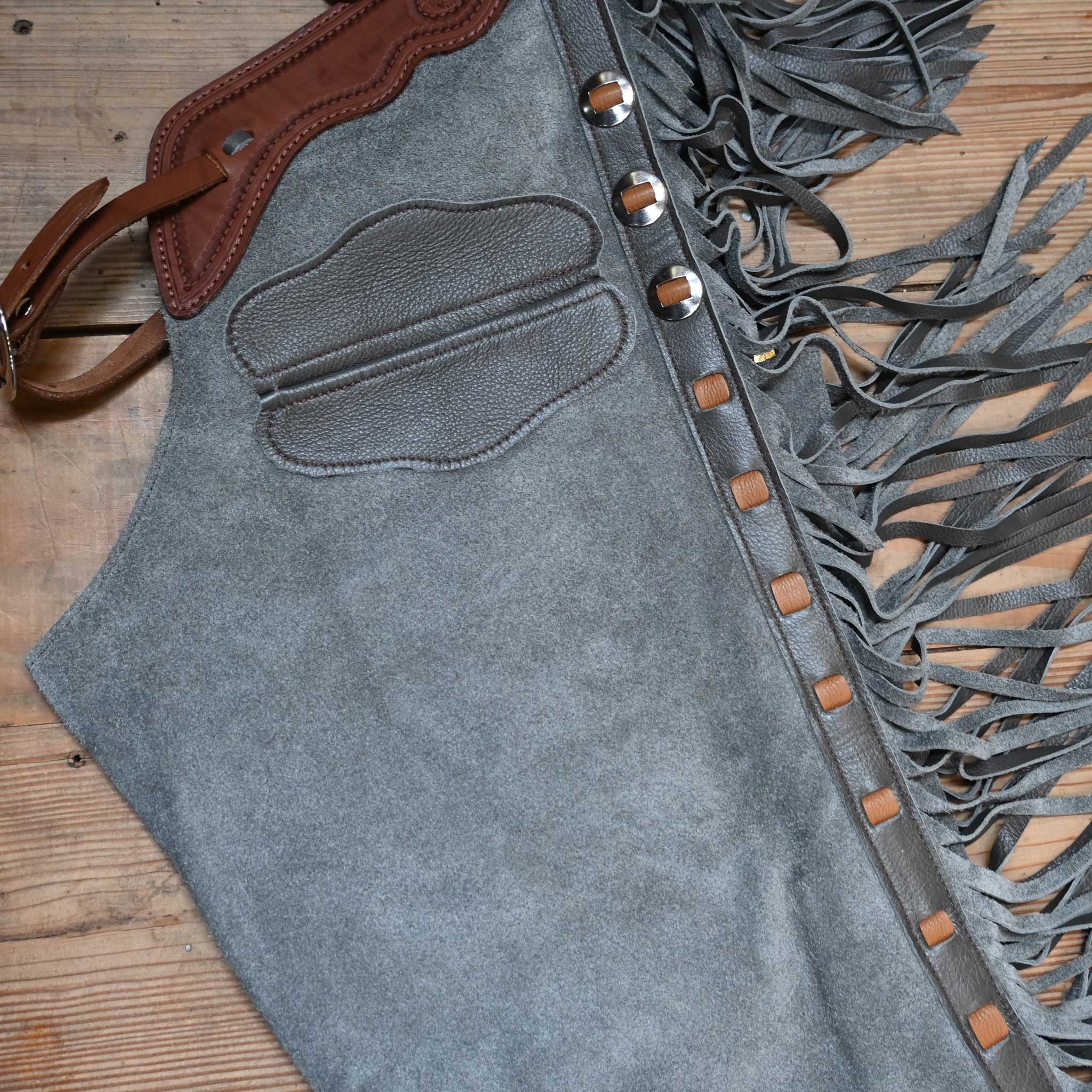 Teskey's Large Gray Roughout Shotgun Chaps 2172