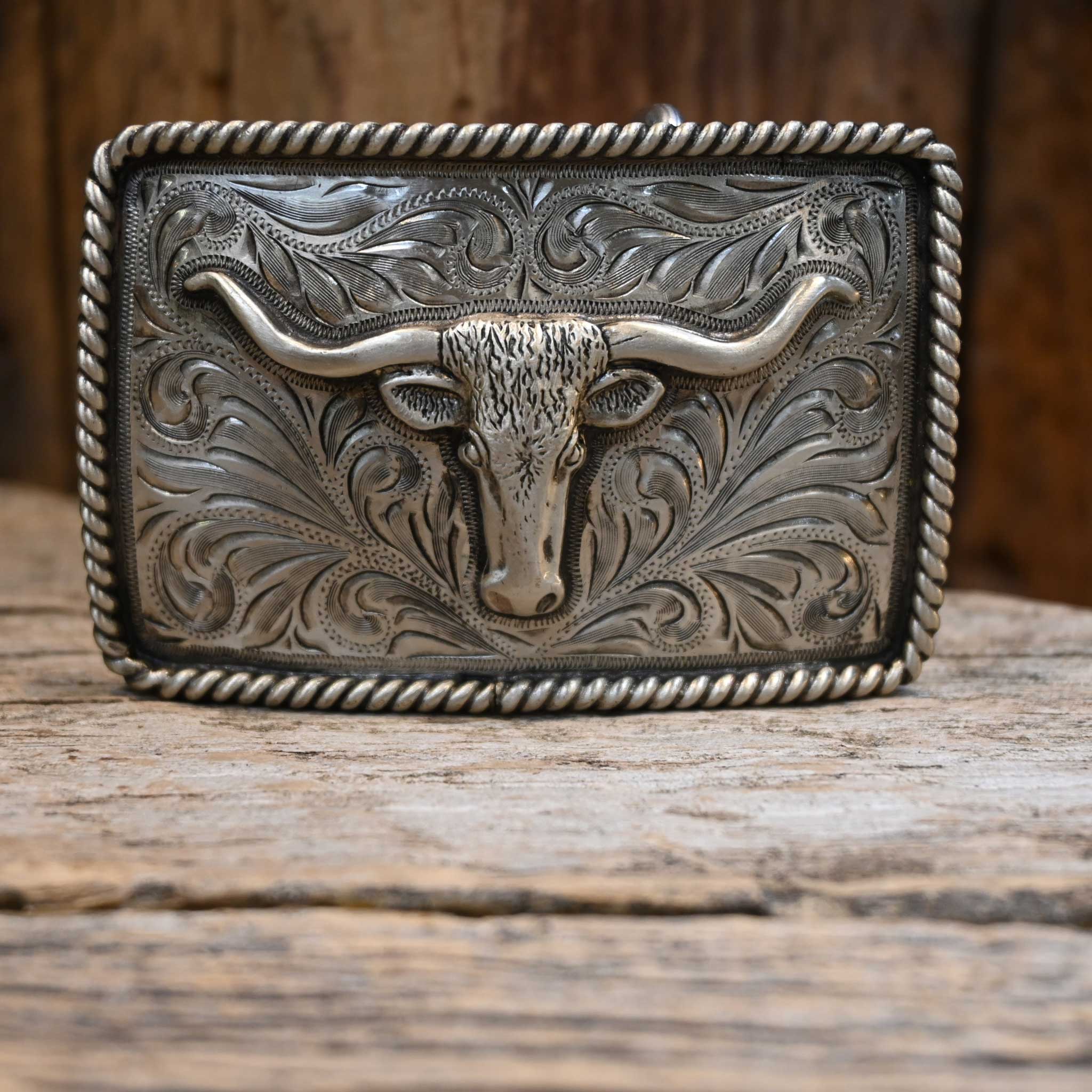 Western Belt Buckle - Longhorn Belt Buckle