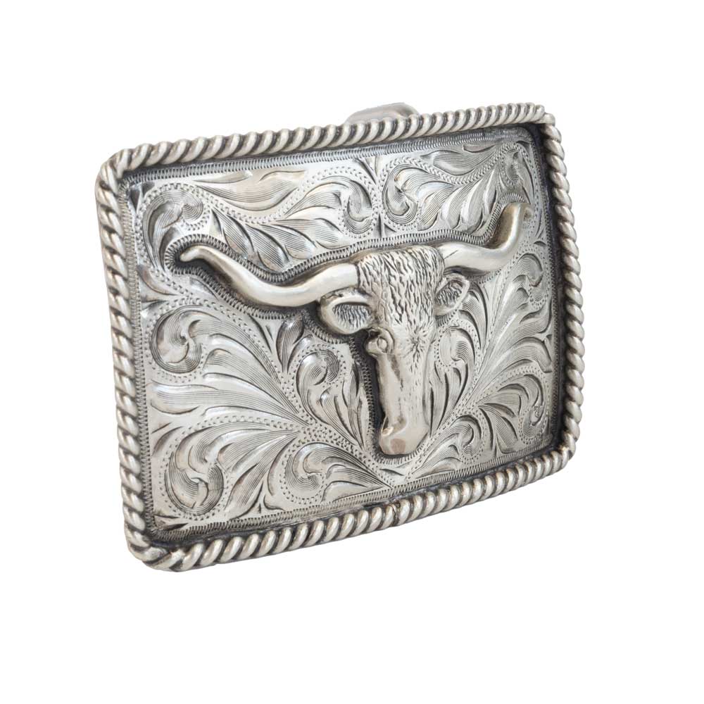 Western Belt Buckle - Longhorn Belt Buckle - Image 2
