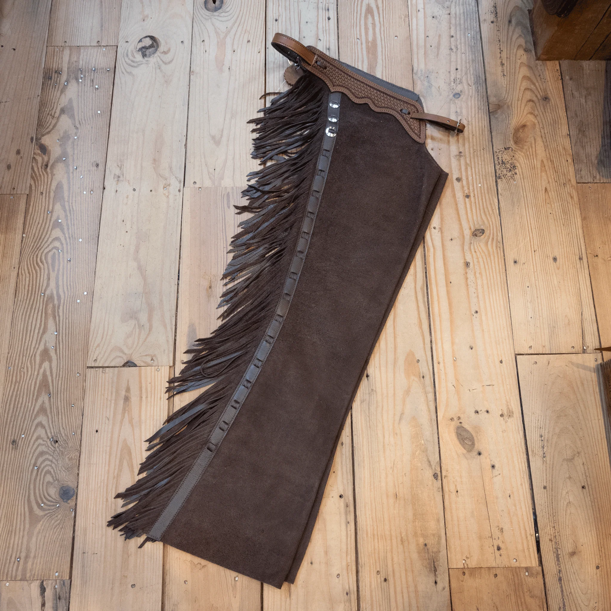 Teskey's Med. Chocolate Versatility Shotgun Chaps 2116 - Image 2