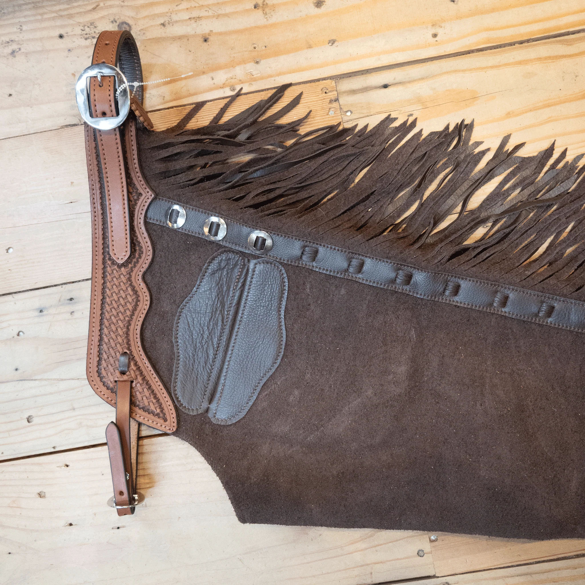 Teskey's Med. Chocolate Versatility Shotgun Chaps 2116 - Image 3