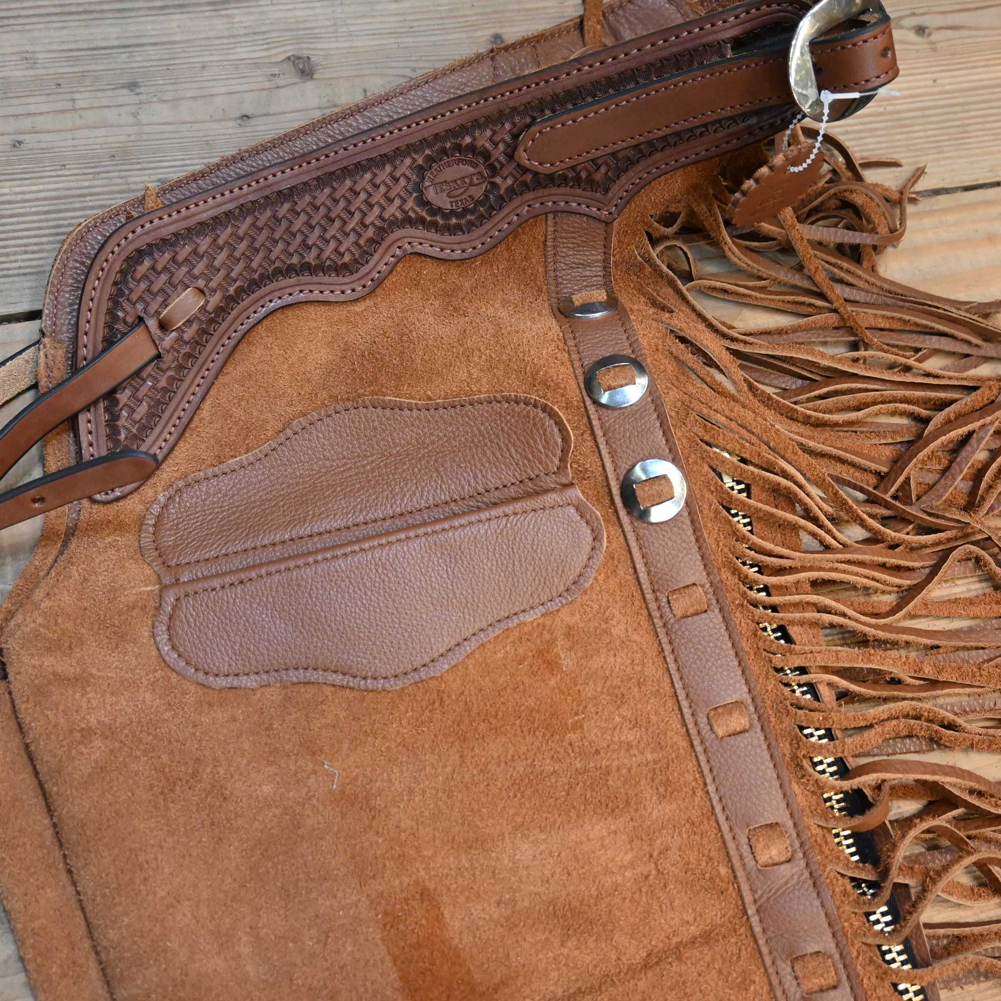 Teskey's Medium Brown Roughout Versatility Chaps - Image 4