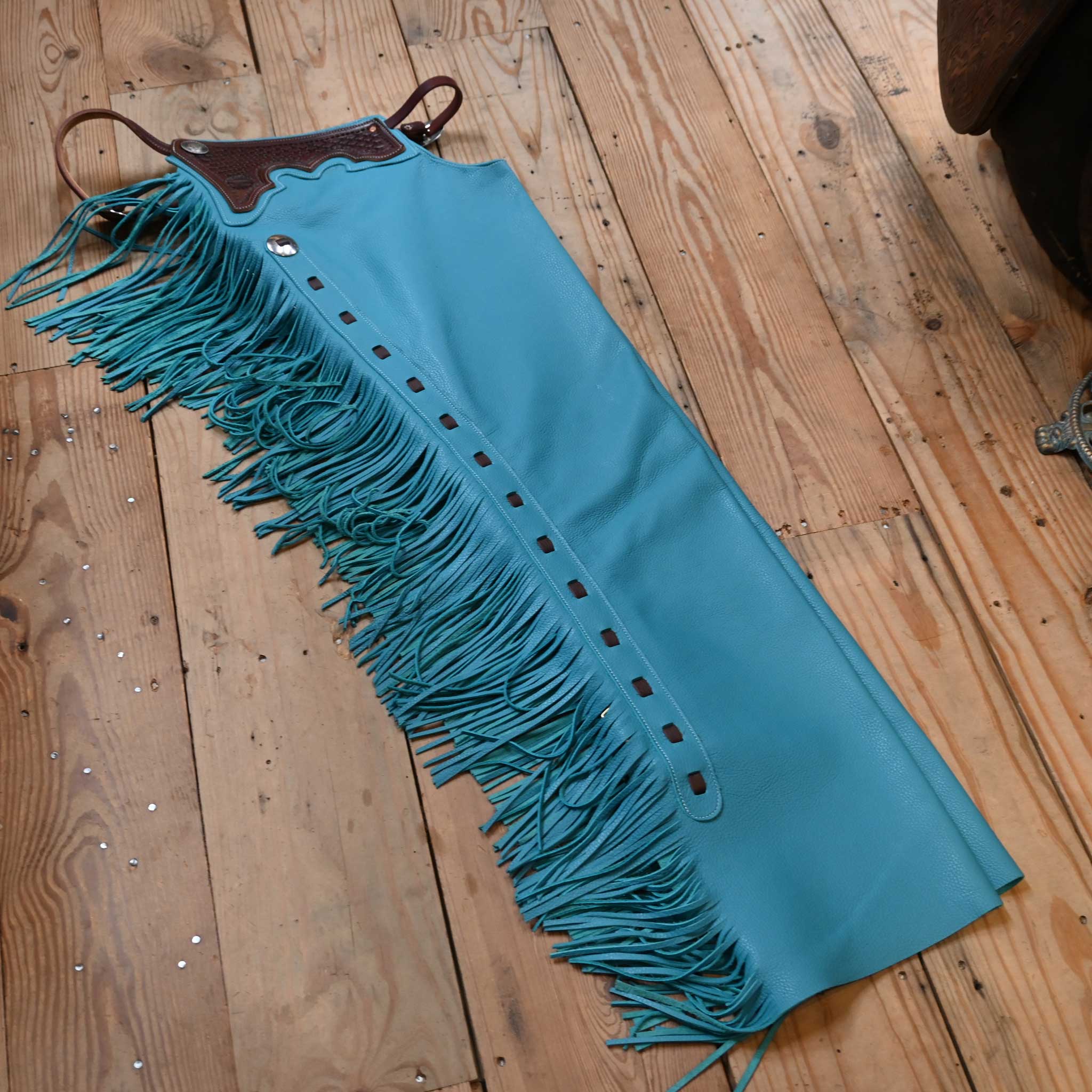 Teskey's Medium Turquoise-Aqua Chaps 2202 - Image 2
