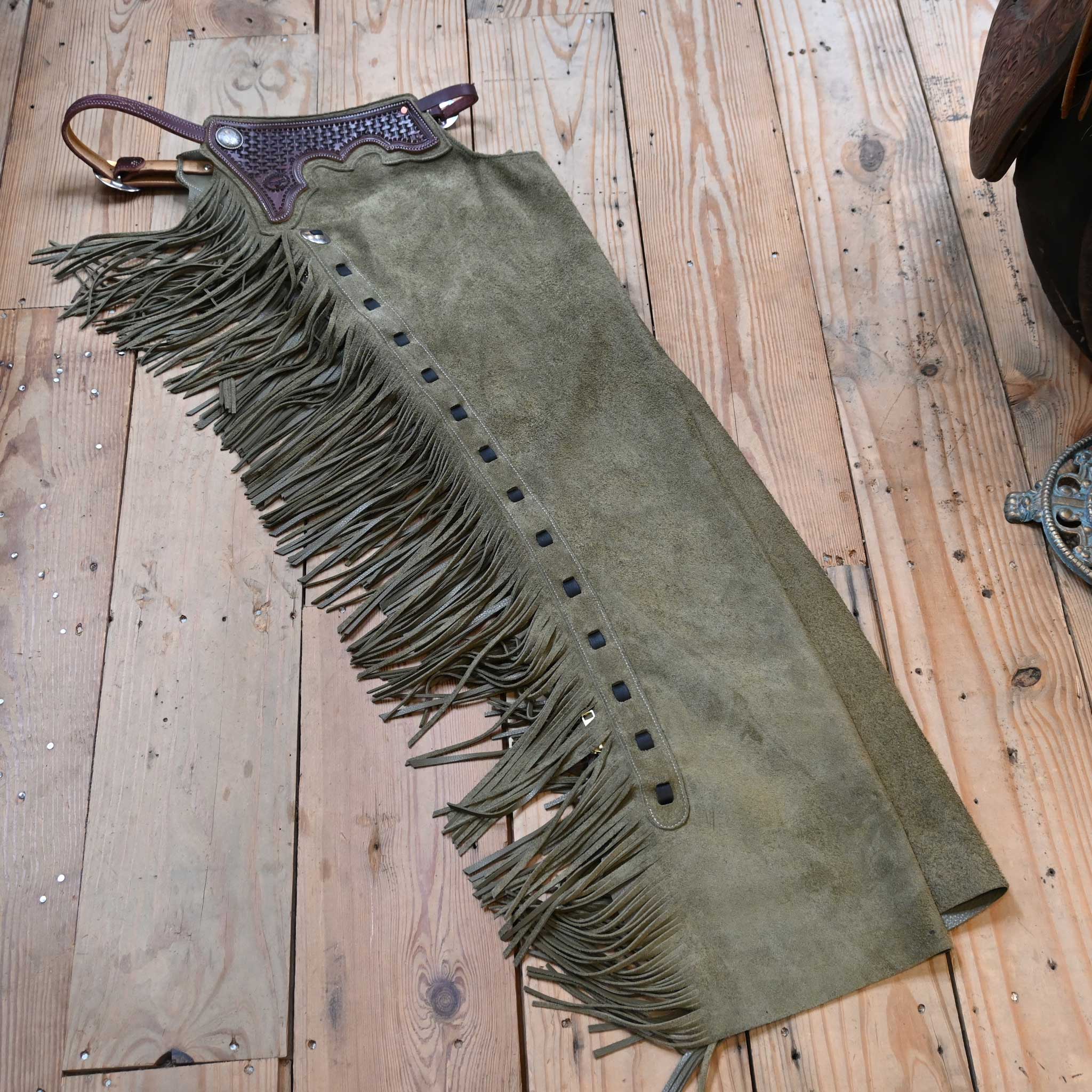 Teskey's Medium Roughout Shotgun Chaps 2203 - Image 5