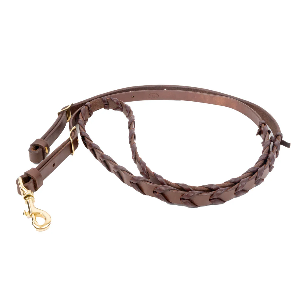 Teskey's Oiled Latigo Laced Barrel Reins