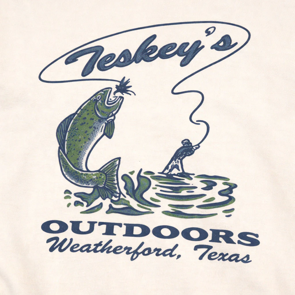 Teskey's Outdoor Fly Fishing Hoodie - Ivory - Image 2