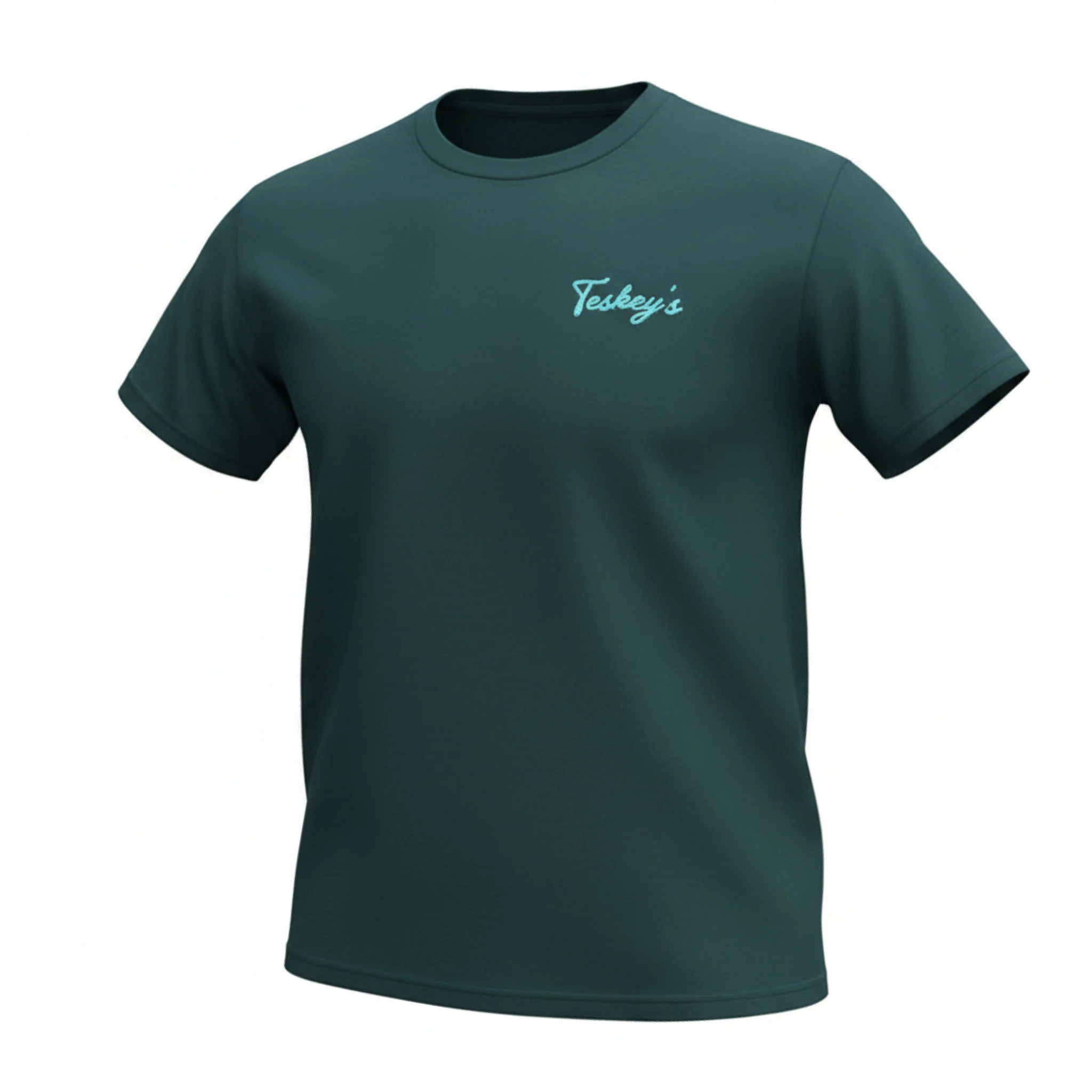 Teskey's Outfitter Rope Circle Tee - Black/Evergreen - Image 2